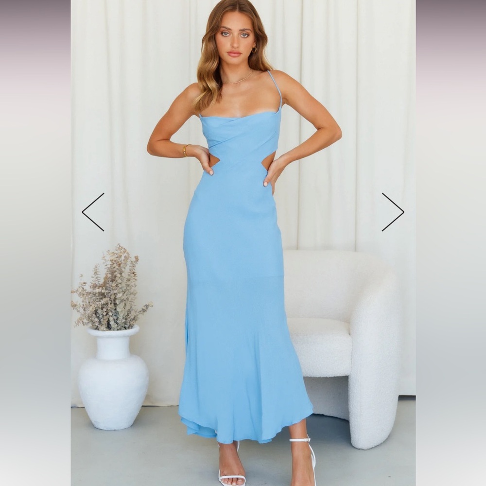 Reborn With You Midi Dress - Sky